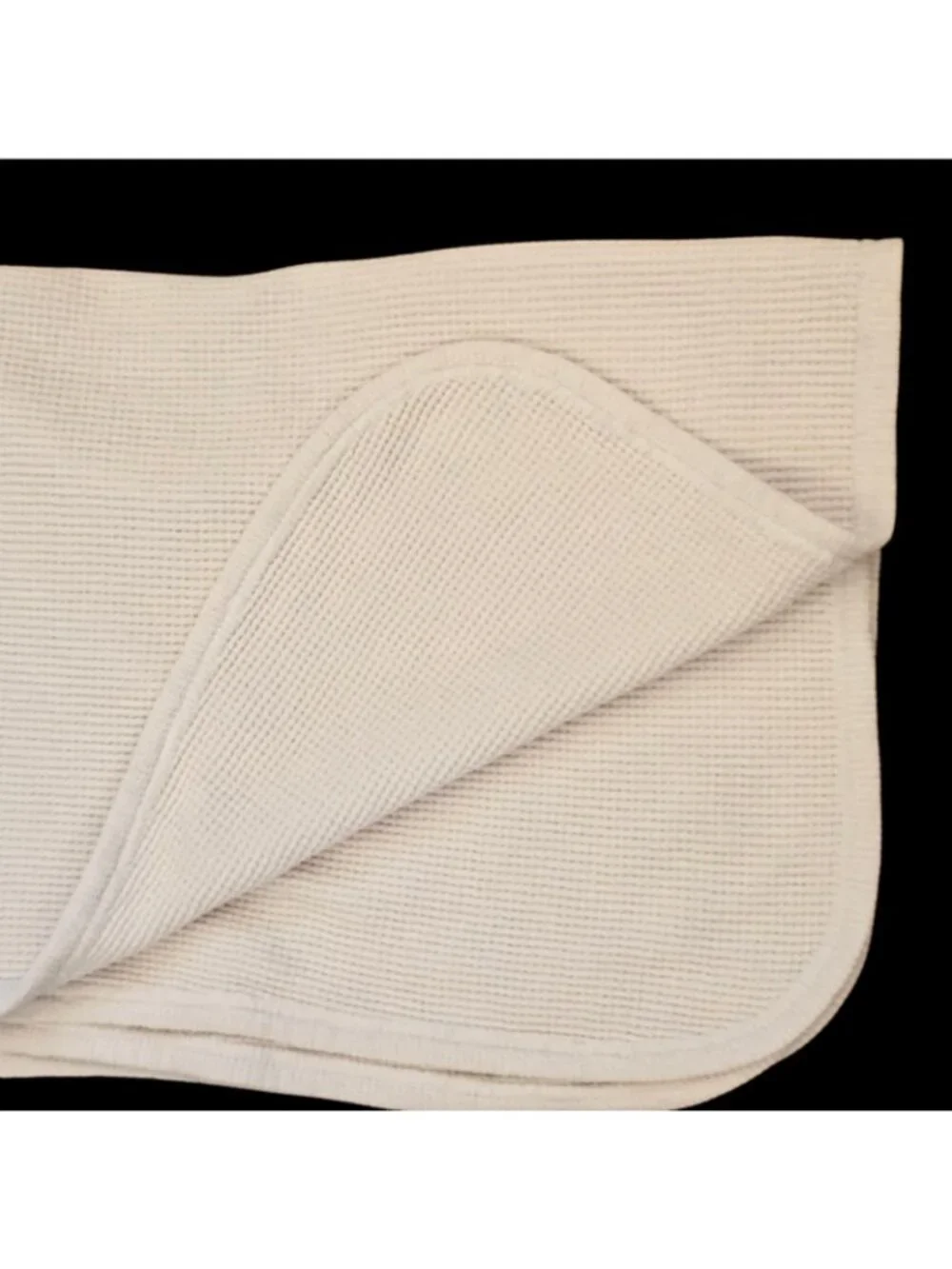 VTG Carters Baby Blanket Thermal Waffle Weave Cotton Offwhite Made USA‎ 26 X 36